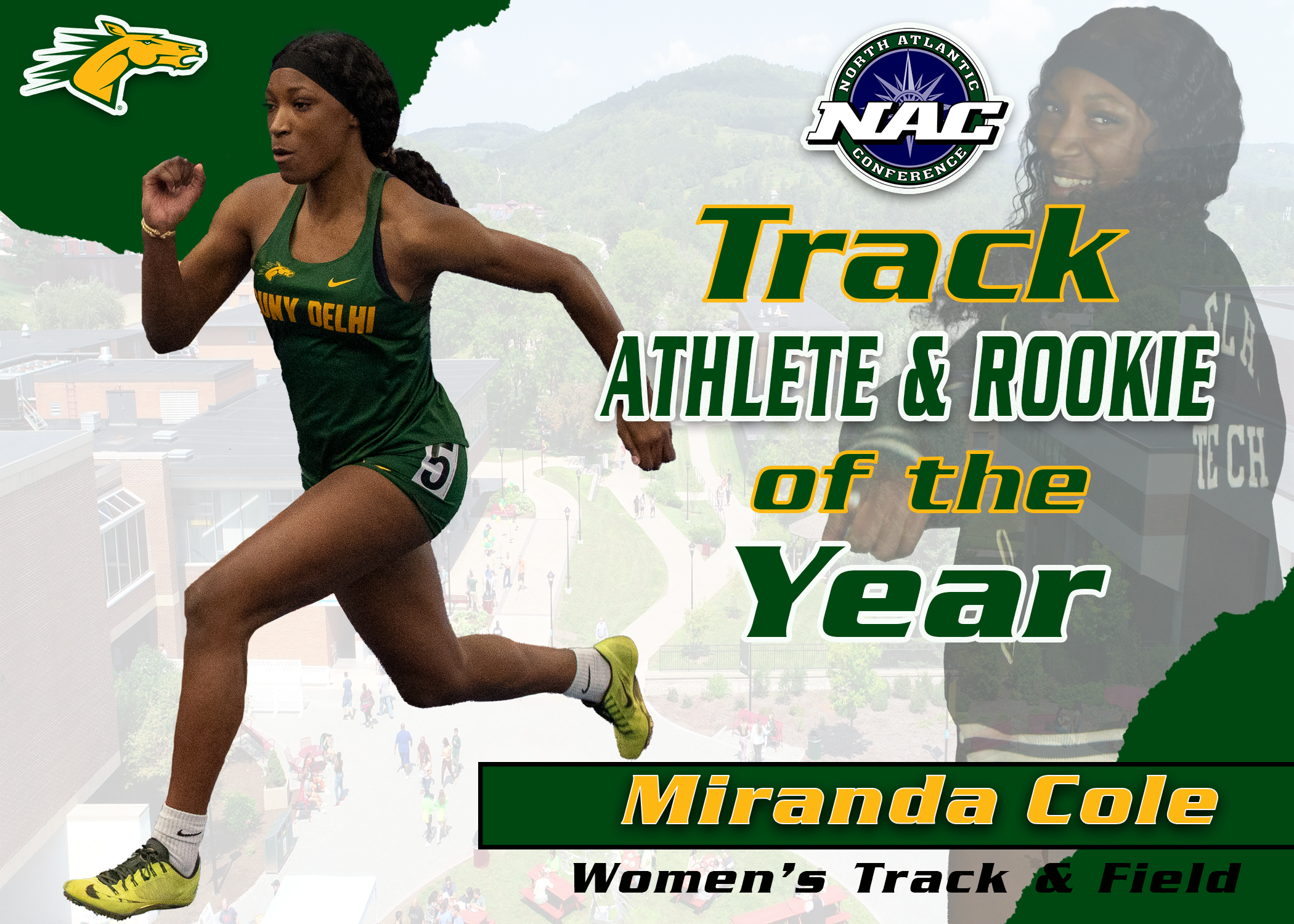Miranda Cole wins North Atlantic Conference Track Athlete & Rookie of the Year