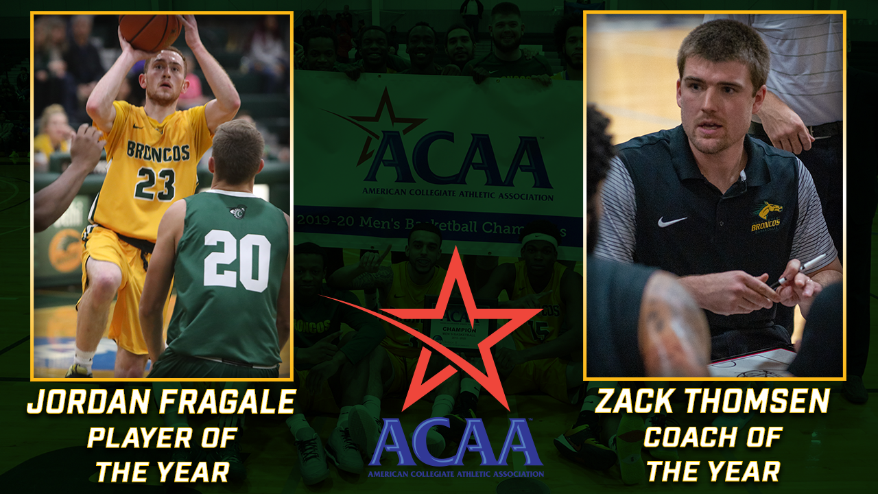 Five Broncos Earn ACAA Season-Ending Honors; Fragale Player of the Year, Thomsen Coach of the Year
