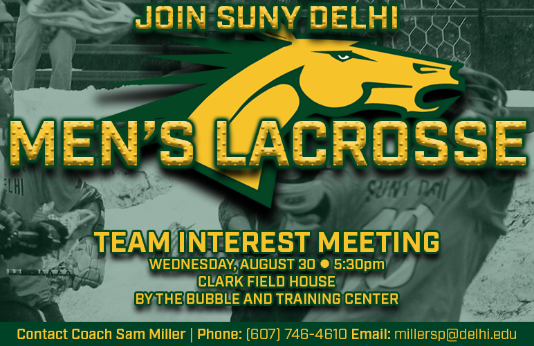 Men's Lacrosse to Hold Team Interest Meeting on Wednesday