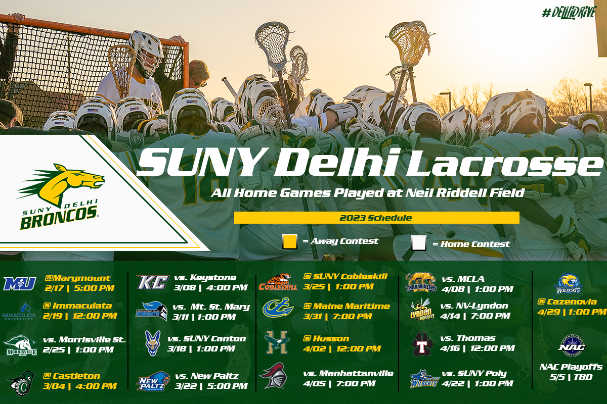 SUNY Delhi Men’s Lacrosse 2023 Season Preview