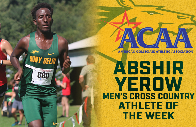 Abshir Yerow Races to First ACAA Athlete of the Week