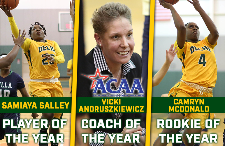 Delhi Grabs Three of Four Major ACAA Awards, Four Land on All-Conference Team
