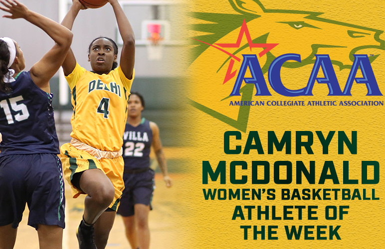 Camryn McDonald Named ACAA Athlete of the Week