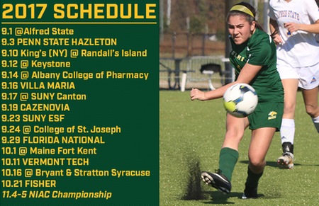 Women's Soccer Posts 2017 Schedule; Includes Seven Home Matches