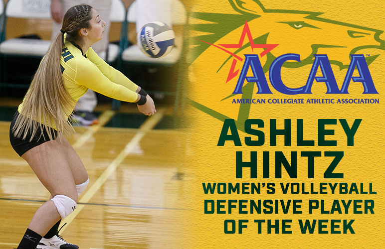 Ashley Hintz Takes ACAA Weekly Award for Second Straight Week, Third Overall