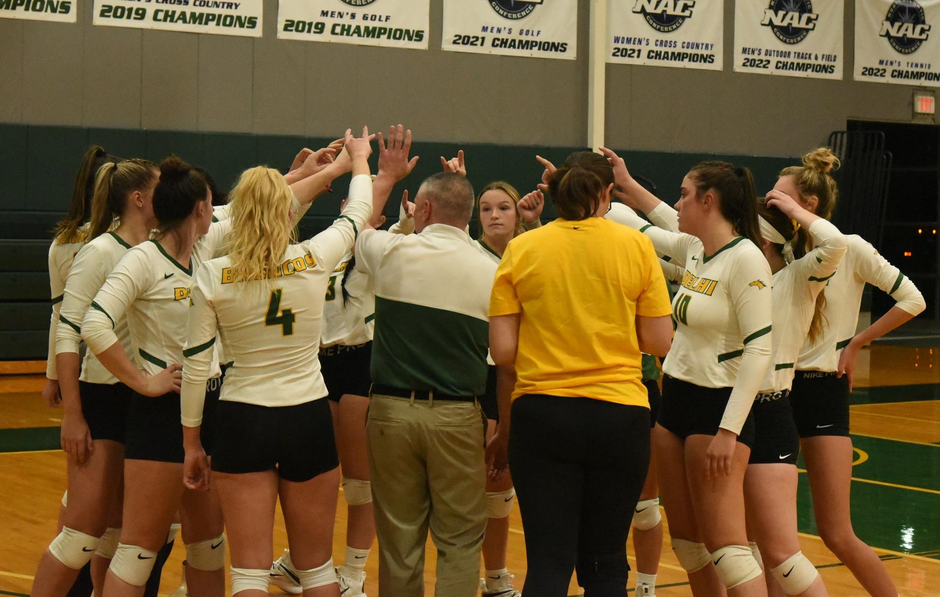 The Broncos Finish Regular Season with Loss to Utica in Four Sets