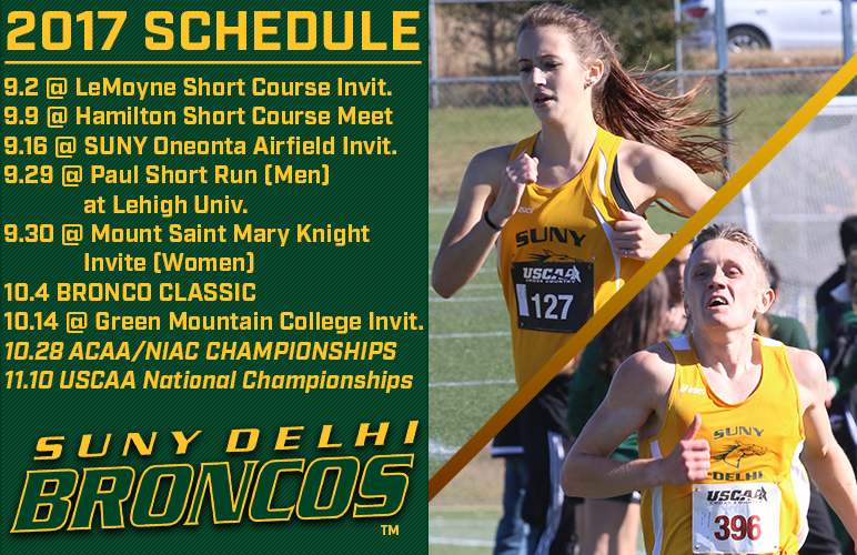 Cross Country Reveals 2017 Schedule; Will Host Bronco Classic, ACAA/NIAC Championships