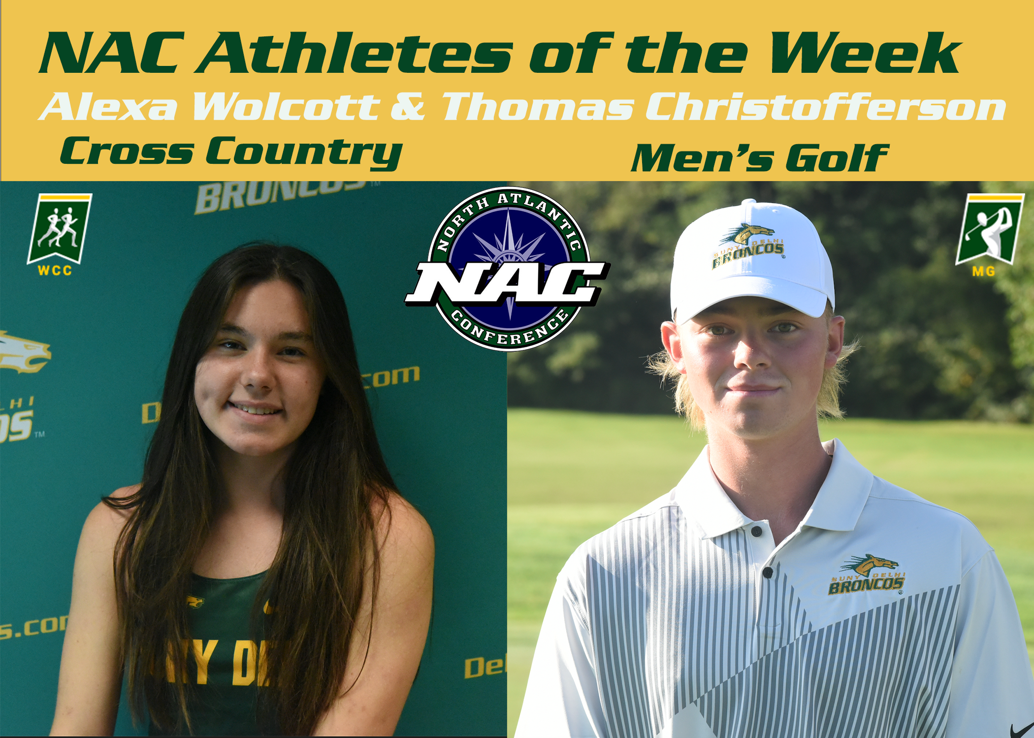 Two Broncos Secure North Atlantic Conference Weekly Awards