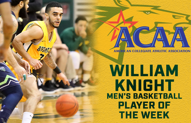 William Knight Coronated ACAA Player of the Week