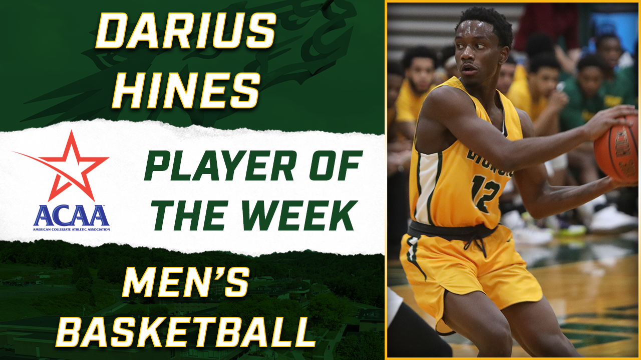 Darius Hines Takes Game-High Efforts to ACAA Player of the Week