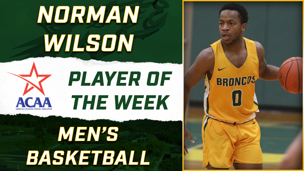 Norman Wilson Snags ACAA Player of the Week