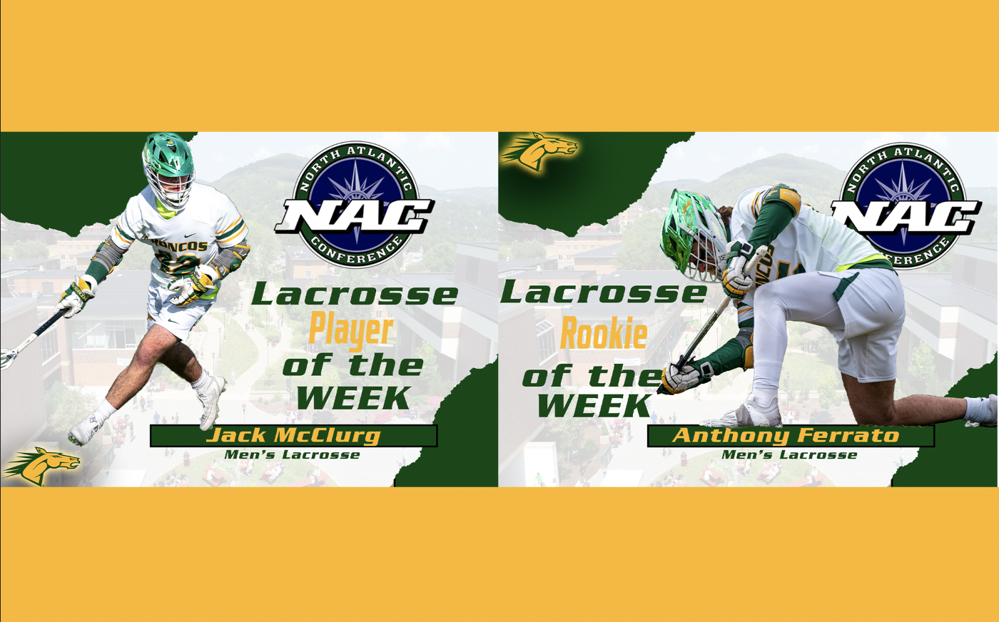 Men's Lacrosse land two on North Atlantic Conference Weekly Awards