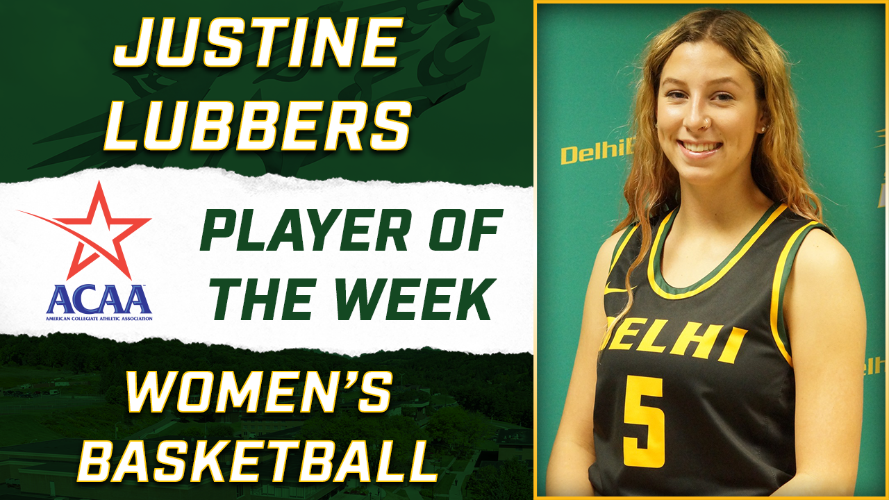 Justine Lubbers Earns ACAA Player of the Week