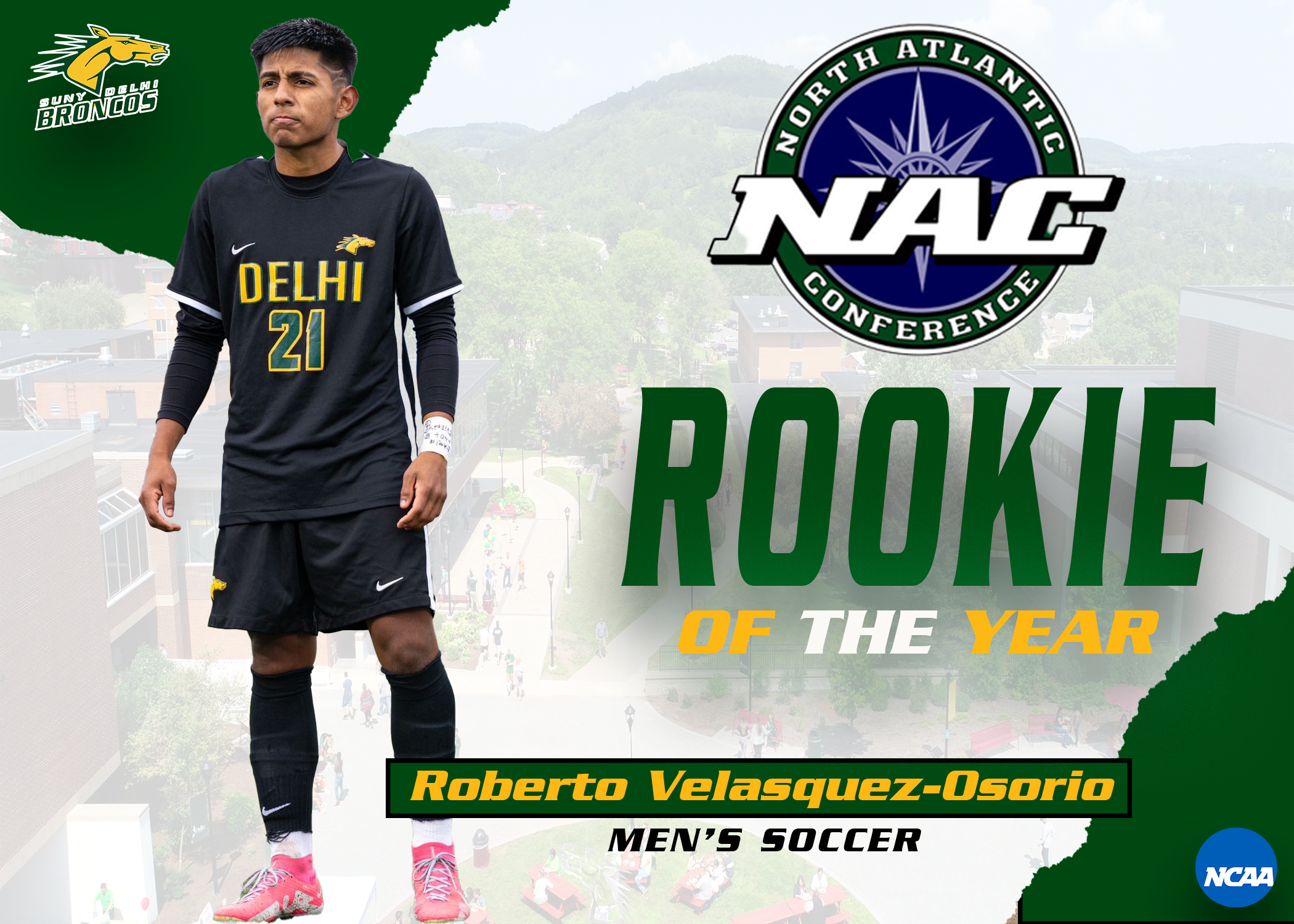 Men's Soccer Secures Co-Defensive and Rookie of the Year Awards along with Five Team Selections