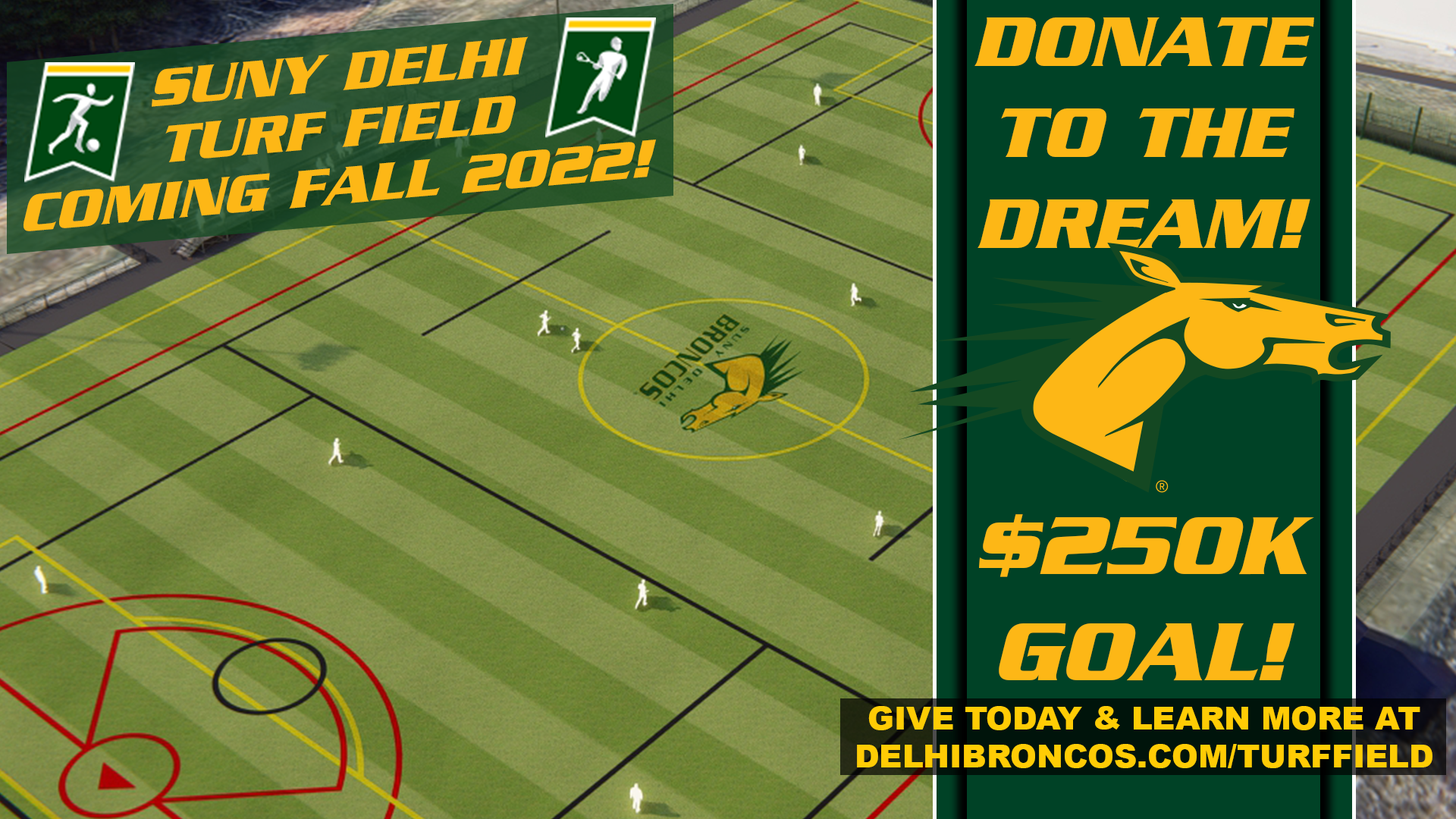 Fundraising Campaign Underway for SUNY Delhi's New Athletic Turf Facility!